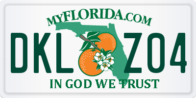 FL license plate DKLZ04