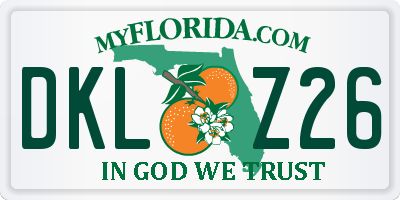 FL license plate DKLZ26