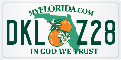 FL license plate DKLZ28
