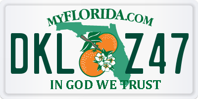 FL license plate DKLZ47