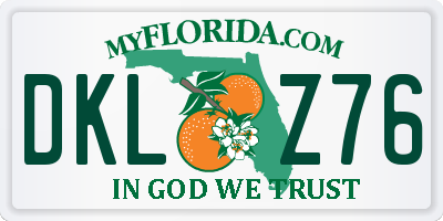 FL license plate DKLZ76