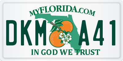 FL license plate DKMA41