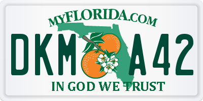 FL license plate DKMA42