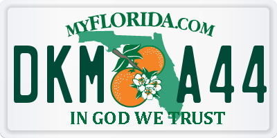 FL license plate DKMA44