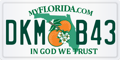 FL license plate DKMB43
