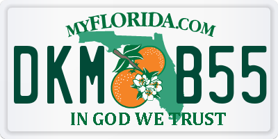 FL license plate DKMB55
