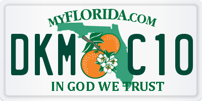 FL license plate DKMC10