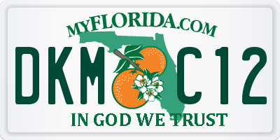 FL license plate DKMC12