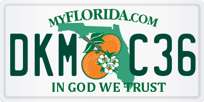 FL license plate DKMC36
