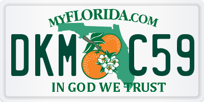 FL license plate DKMC59