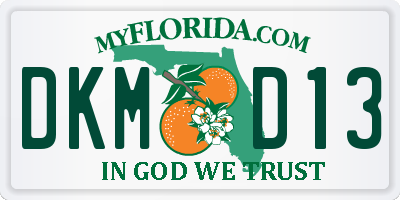 FL license plate DKMD13