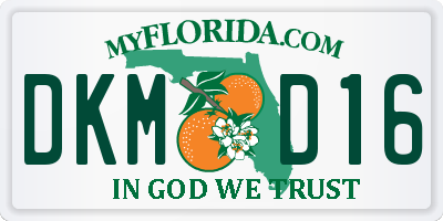 FL license plate DKMD16