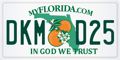FL license plate DKMD25