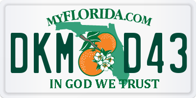 FL license plate DKMD43