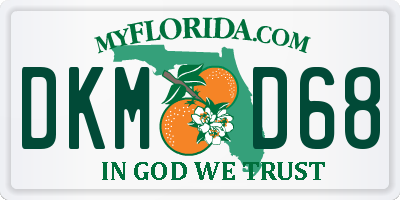 FL license plate DKMD68