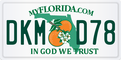 FL license plate DKMD78
