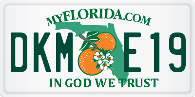 FL license plate DKME19