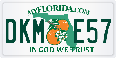 FL license plate DKME57
