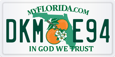 FL license plate DKME94