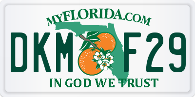 FL license plate DKMF29