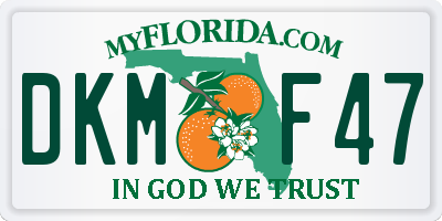 FL license plate DKMF47