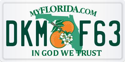 FL license plate DKMF63