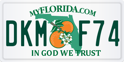 FL license plate DKMF74