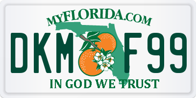FL license plate DKMF99