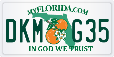 FL license plate DKMG35