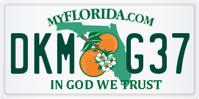 FL license plate DKMG37