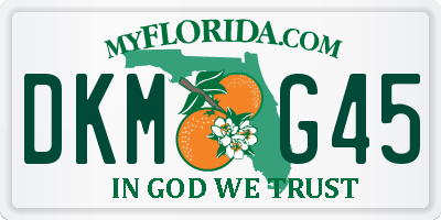 FL license plate DKMG45