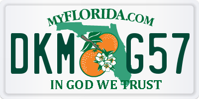 FL license plate DKMG57