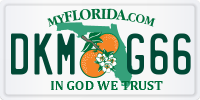 FL license plate DKMG66