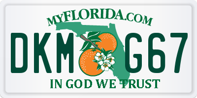 FL license plate DKMG67