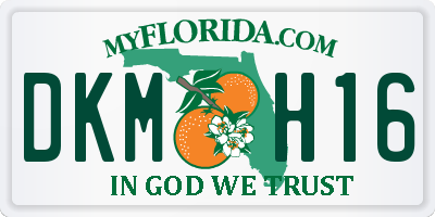 FL license plate DKMH16