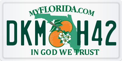 FL license plate DKMH42