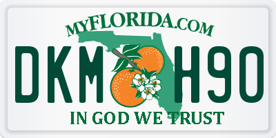 FL license plate DKMH90