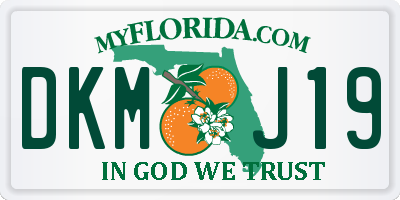 FL license plate DKMJ19