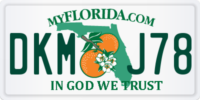 FL license plate DKMJ78