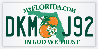 FL license plate DKMJ92