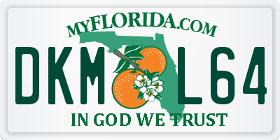 FL license plate DKML64