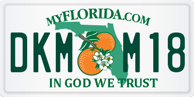 FL license plate DKMM18