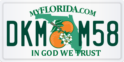 FL license plate DKMM58