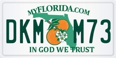 FL license plate DKMM73