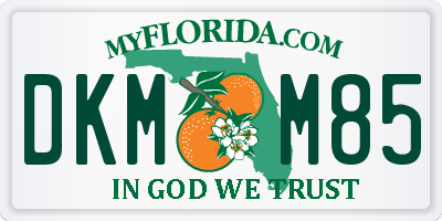 FL license plate DKMM85