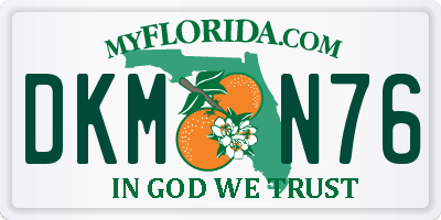 FL license plate DKMN76