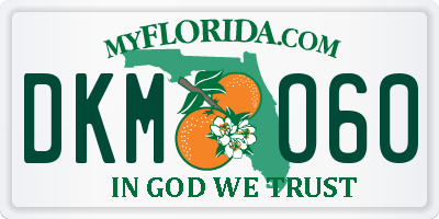 FL license plate DKMO60