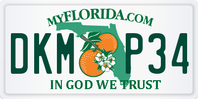 FL license plate DKMP34