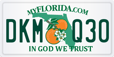 FL license plate DKMQ30