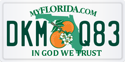 FL license plate DKMQ83